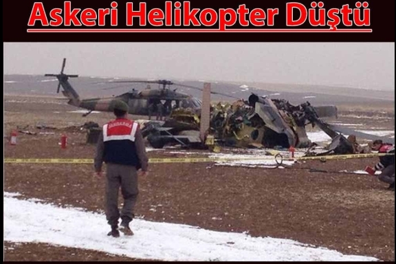 Korkunç kaza! Askeri helikopter düştü