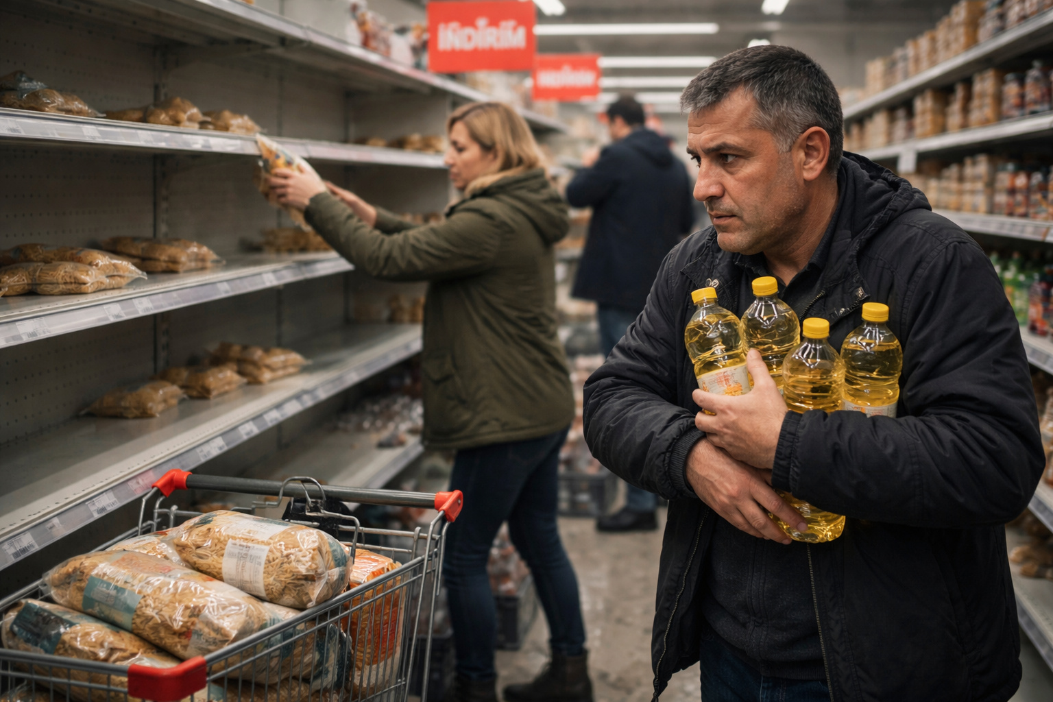 Savaş korkusu marketlere sıçradı: Komşu ürün stoklamaya başladı