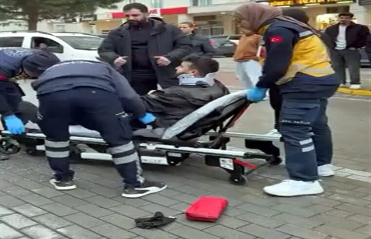 Yol verme tartışmasında kuryeyi ezdi!