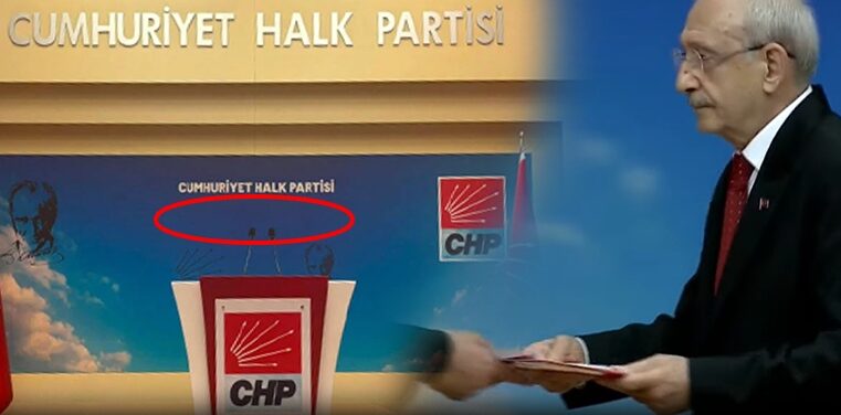 Kılıçdaroğlu’nun konuştuğu salonda dikkat çeken değişiklik